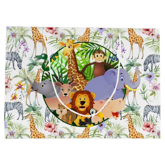 Animal Safari Große Geschenktüte (Rückseite)