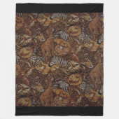 ANIMAL SAFARI JUNGLE FLEECEDECKE (Vorderseite)
