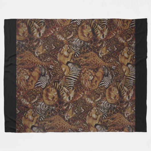 ANIMAL SAFARI JUNGLE FLEECEDECKE (Vorderseite (Horizontal))