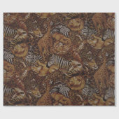 ANIMAL SAFARI JUNGLE GESCHENKPAPIER (Flach)