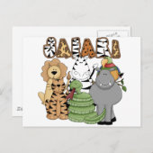 Animal Safari Postkarte (Vorne/Hinten)