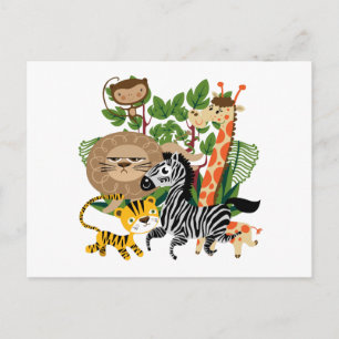 Animal Safari Postkarte