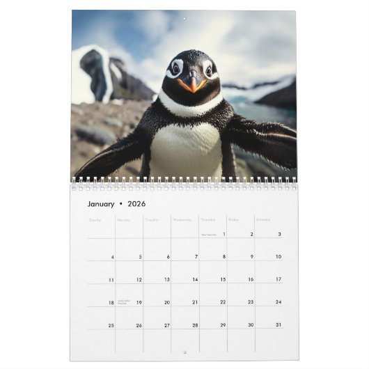 Animal Selfies Calendar Kalender (Jan 2026)