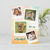 Animal Shelter Adoption Thank You Photo Card Einladung (Stehend Vorderseite)