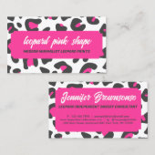 Animal Skin Leopard spot Visitenkarte (Vorne/Hinten)