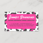 Animal Skin Leopard spot Visitenkarte (Rückseite)