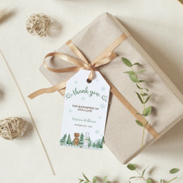 Animal Snowflake Winter Baby Dusche Danke Karte Geschenkanhänger