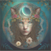 Animal Spirit Mysasy Fantasy Art Aufkleber (Vorderseite)