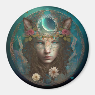 Animal Spirit Mysasy Fantasy Art Magnet