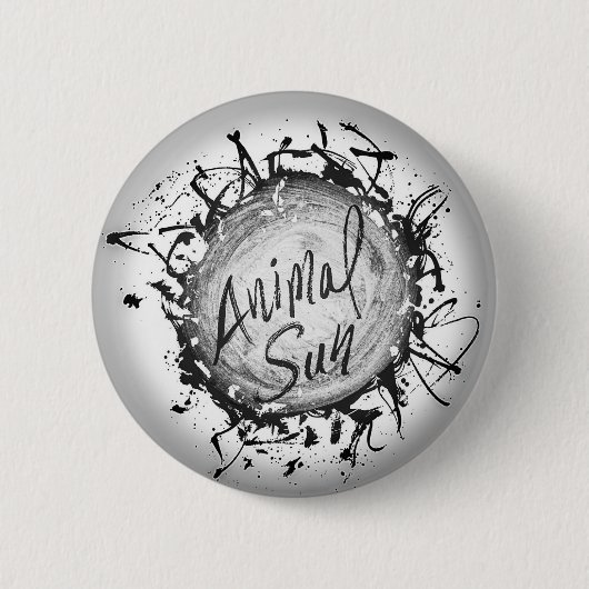 ANIMAL SUN CUSTOM B&W BUTTON (Vorderseite)