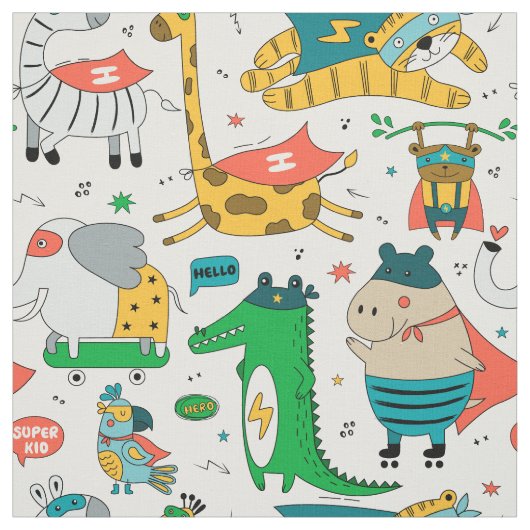 Animal Super Hero Stoff (Muster)