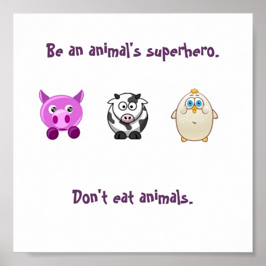 Animal Superhero Poster (Vorne)