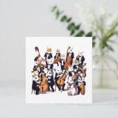 Animal Symphonie Feiertagskarte (Stehend Vorderseite)