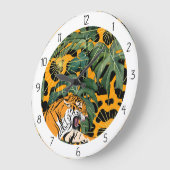 animal tiger at the jungle große wanduhr (Winkel)