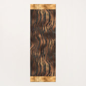 Animal Tiger Print Gold Elegant Metallic Glam Yogamatte (Rückseite)