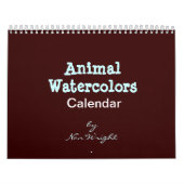 Animal Watercolor Calendar Kalender (Titelbild)
