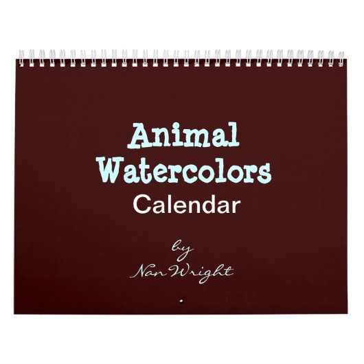 Animal Watercolor Calendar Kalender (Titelbild)