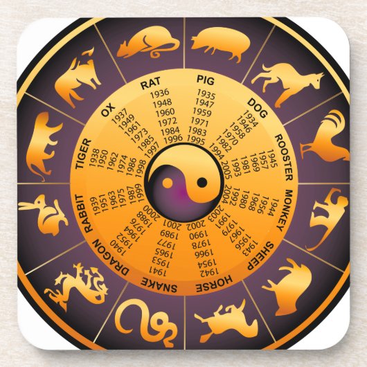 Animal Yin Yang Untersetzer (Vorderseite)