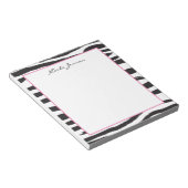 Animal Zebra Print Personalisiert Notepad Notizblock (angewinkelt)