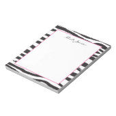 Animal Zebra Print Personalisiert Notepad Notizblock (Rotiert)
