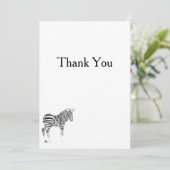 Animal Zebra Print Vielen Dank Dankeskarte (Stehend Vorderseite)