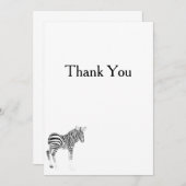 Animal Zebra Print Vielen Dank Dankeskarte (Vorne/Hinten)
