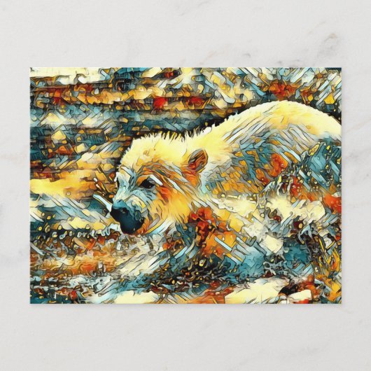 AnimalArt_Bear_010 Postkarte (Vorderseite)