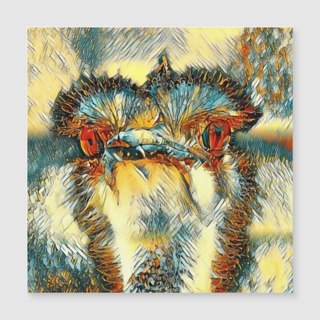 AnimalArt_Bird_008 Magnetkarte (Vorderseite)