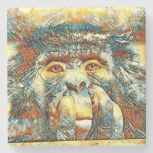 AnimalArt_Chimpanzee_008 Steinuntersetzer