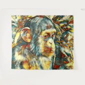 AnimalArt_Chimpanzee_012 Wandteppich (Vorderseite (Horizontal))