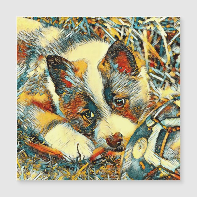 AnimalArt_Dog_003 Magnetkarte (Vorderseite)