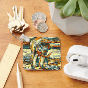 AnimalArt_Elephant_003 Schlüsselanhänger