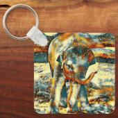 AnimalArt_Elephant_003 Schlüsselanhänger (Vorderseite)