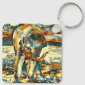 AnimalArt_Elephant_003 Schlüsselanhänger (Rückseite)