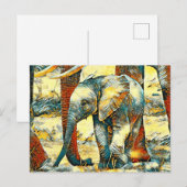 AnimalArt_Elephant_010 Postkarte (Vorne/Hinten)