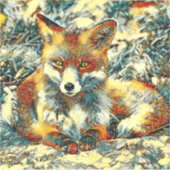 AnimalArt_Fox_003 Aufkleber (Vorderseite)
