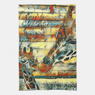 AnimalArt_Giraffe_001 Geschirrtuch