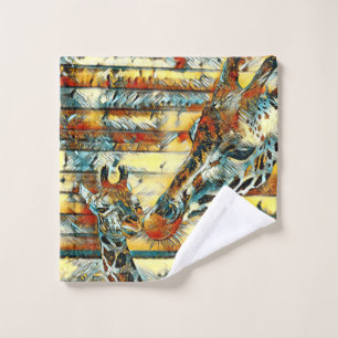 AnimalArt_Giraffe_001 Waschlappen