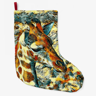 AnimalArt_Giraffe_002 Großer Weihnachtsstrumpf