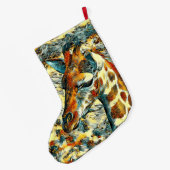 AnimalArt_Giraffe_002 Großer Weihnachtsstrumpf (Rückseite (Hängend))