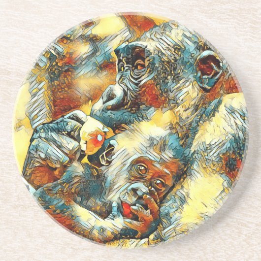 AnimalArt_Gorilla_001 Getränkeuntersetzer (Vorne)