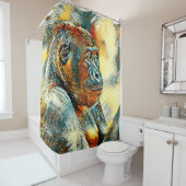 AnimalArt_Gorilla_004 Duschvorhang (Beispiel)