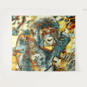 AnimalArt_Gorilla_005 Wandteppich (Vorderseite (Horizontal))