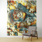 AnimalArt_Gorilla_005 Wandteppich (Beispiel)