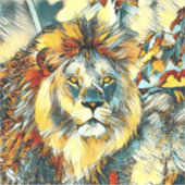 AnimalArt_Lion_001 Aufkleber (Vorderseite)