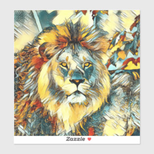 AnimalArt_Lion_001 Aufkleber