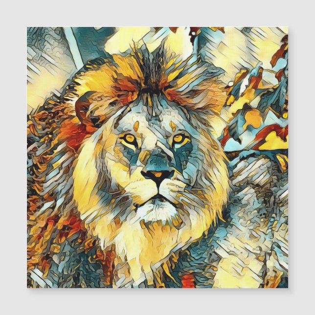 AnimalArt_Lion_001 Magnetkarte (Vorderseite)