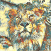 AnimalArt_Lion_002 Aufkleber (Vorderseite)