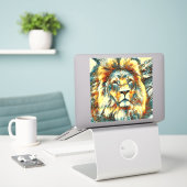 AnimalArt_Lion_005 Aufkleber (Laptop auf Schreibtisch)