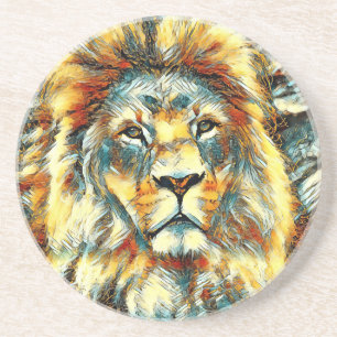 AnimalArt_Lion_005 Getränkeuntersetzer